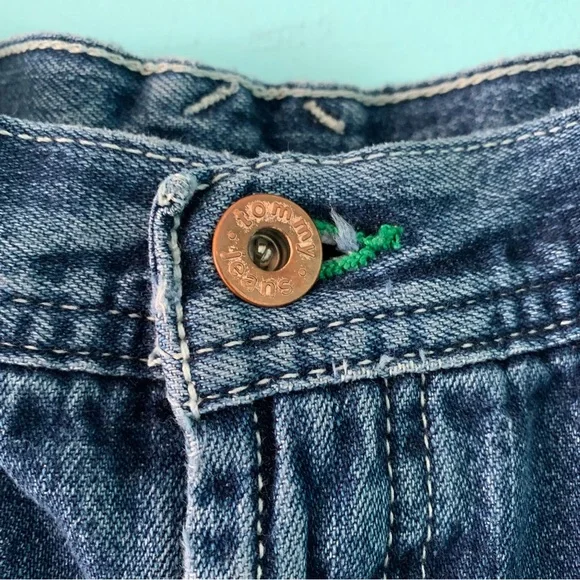 Tommy Jeans Vintage Denim Carpenter Redone Short Cutoff 3 Throwback w26 Rare